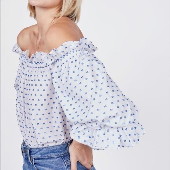 Le Tote x Olivia Culpo Off the Shoulder Top Size Small - Picture 1 of 16
